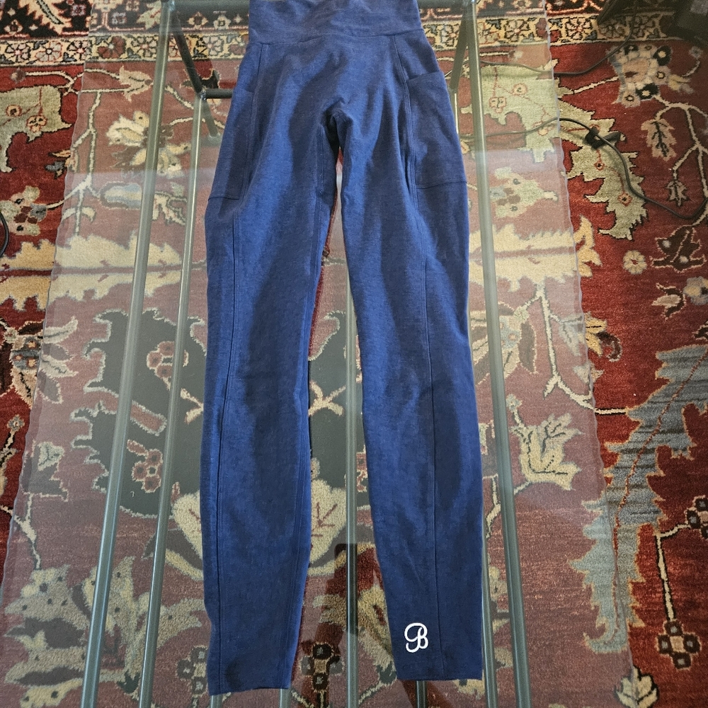 Bombshell Sportswear Blue Navy Curved High-Waisted Leggings XXS